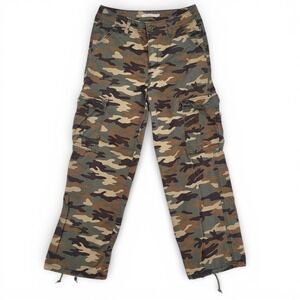 Levis Womens 27 Cargo Pants Cotton Green Camo 94 Baggy Streetwear Utility